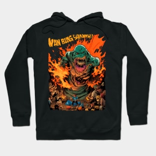 Giant monster on a campfire Hoodie